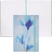 BOSS A5-notesbog med blåt blomsterprint og folieret logo