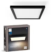 Philips Hue White ambiance Aurelle - Loftslyspanel - LED - 300 x 300 mm - 19 W - tunbar hvid - 2200-6500 K - kvadrat - sort ramme