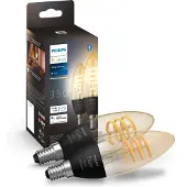 Philips Hue White Ambiance E14 Filament Candle 2-Pack