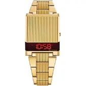 Bulova Herreur 97C110 LCD/Gul guldtonet stål