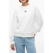Tommy Hilfiger Sweatshirt 'Tommy Badge Boxy' ecru
