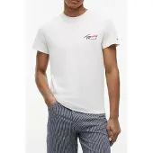 Tommy Hilfiger Bluser & t-shirts 'Signature Logo Slim' navy / knaldrød / hvid