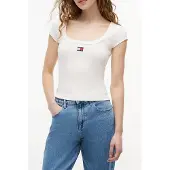 Tommy Hilfiger Shirts 'Tommy Badge Slim' navy / rød / hvid