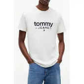 Tommy Hilfiger Bluser & t-shirts 'Logo Graphic Slim' mørkeblå / hvid