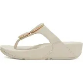 FitFlop Fitfloptil kvinder. A4T-A99 Lulu Marmoreret-sten Toe-Post Beige Sandaler (38), 3-5 cm, Ingen, Casual