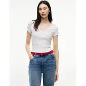 Tommy Hilfiger Dw0dw17385 Kortærmet V-hals T-shirt