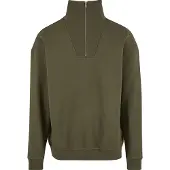 Urban Classics Cut&sew Halv Lynlås Sweatshirt