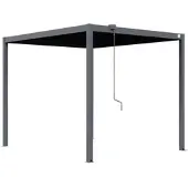 PRIMEYARD 3x3,5m Pergola, lameltag, antracitgrå