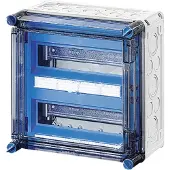 Hensel MI kasse 2X12 modul PE+N hængslet låg