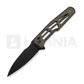 We Knife Dressytak Skeletonized, Bronze Titanium, Black Stonewash