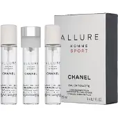 Chanel Allure Homme Sport Giftset 60 ml 3x Edt Travel Spray Refill 20M