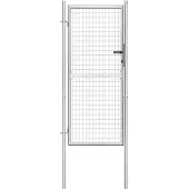 vidaXL havelåge galvaniseret stål 105x225 cm sølvfarvet