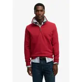 Superdry Superdrytil mænd. M2014535A Essential Pique Half Zip Sweatshirt rød (XL), Casual, Bomuld