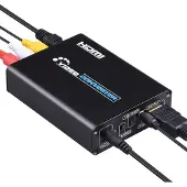 INF AV & S-VIDEO TIL HDMI konverter Black