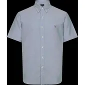 Ralph Lauren Polo Ralph Laurentil mænd. 710850782001 Lyseblå Custom Fit oxford-skjorte (S), Casual, Bomuld, Lange ærmer
