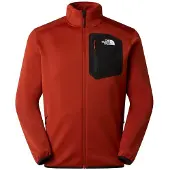 The North Face - Fleece - M Crest Full Zip Jacket Iron Clay TNF Black til UnisexUld - Størrelse M - Rød