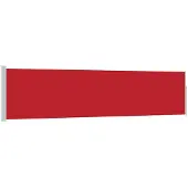 vidaXL sammenrullelig sidemarkise til terrassen 120 x 500 cm rød