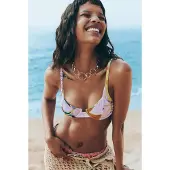 Desigual Bikinioverdel sennep / petroleum / lavendel / hvid