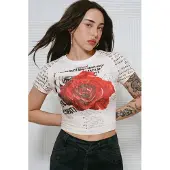 Desigual Shirts rød / sort / hvid