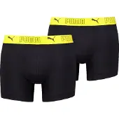 Puma Sport Microfiber Boxers (2-Pack) Men, Clothing, Black/Yellow, 3