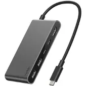 Belkin Connect 5-in-1 USB-C Hub with Dual USB-C Ports - Silver