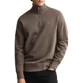 Gant Ganttil mænd. 2008005 Shield trøje med kort lynlås brun (L), Casual, Bomuld, Gråt