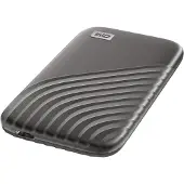 Western Digital WD My Passport SSD WDBAGF0040BGY - SSD - krypteret - 4 TB - ekstern (bærbar) - USB 3.2 Gen 2 (USB-C stikforbindelse) - 256-bit AES - grå
