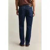 Gant Ganttil mænd. 1000021 Jaans Regular Fit blå vask (34/32), Casual, Bomuld, Denim, Klassisk