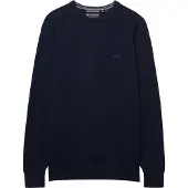 Superdry Superdrytil mænd. M6110689A Navy pullover i uldblanding (XL), Casual, Bomuld, Blå