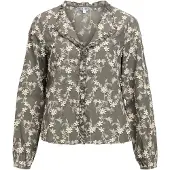 Object Bluse 'OBJKarli' ecru / mørkegrå