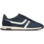 BOSS Sneakers med lav profil og detaljer i imiteret læder