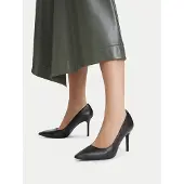 Ralph Lauren Lauren Ralph Laurentil kvinder. 802P09032001 Lindella II pumps i sort skind (40), Læder, 8-10, Ingen, Casual, Klassisk