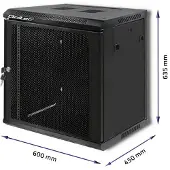 Qoltec - Rack kabinet - sort - 12U - 19