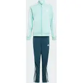 Adidas Junior Piger Essentials 3-Striber Træningsdragt Semi Flash Aqua/Hvid