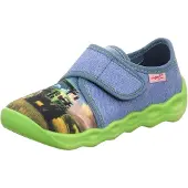 Superfit Hjemmesko 'Bubble' sand / blue denim / lime