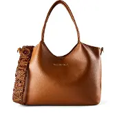 Mario Valentino Valentinotil kvinder. VBS9W901 Brun shopper-taske (OSFA), Casual, Polyuretan