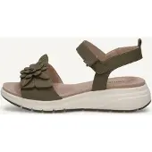 Caprice Sandal, khaki, made of Leather without heel, Size 39