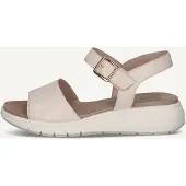 Caprice Sandal, beige, made of Leather without heel, Size 42
