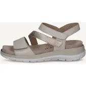 Caprice Sandal, white, made of Leather without heel, Size 36