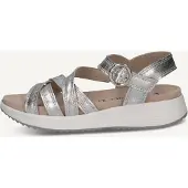 Caprice Sandal, silver, made of Leather without heel, Size 39