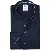 R2 Skjorte Twill Navy Blå Mørkeblå måle