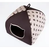HOBBYDOG Igloo booth - Beige with paws R3