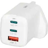 IBox C-65 White, GaN 65W universal charger UK plug