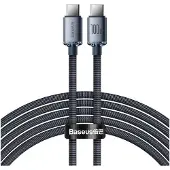 Baseus Crystal Shine USB-C / USB-C Kabel CAJY000701 - 2m - Sort