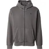 G-Star Unit Washed Full Zip Hooded Sweater - Black - Men