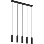 QAZQA Moderne pendellampe sort 5-lys - Jeana