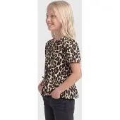 Kids Only Skjorte K/Æ - Noos - KogClara - Black/With Clara Leo - - 7 år (122) - Skjorte K/Æ