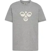 Hummel T-Shirt - hmlJR Reg Tukas - Gråmeleret m. Logo - - 13-14 år (158-164) - T-Shirt