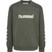 Hummel Sweatshirt - HmlJR Logo - Castor Gray - - 11-12 år (146-152) - Sweatshirt