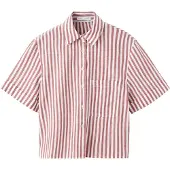 Mango Bluse 'MANELI' kirsebærsrød / hvid